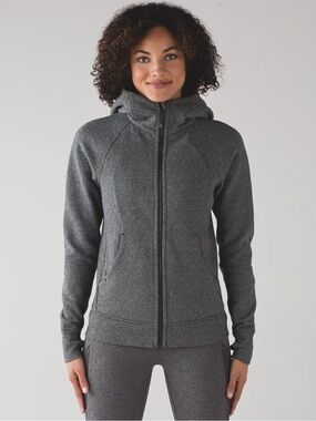 lululemon athletica Scuba Hoodie *Light Cotton Fleece Heathered Speckled Black